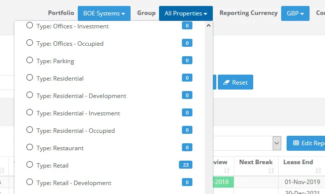 Lease Tracking Screenshot